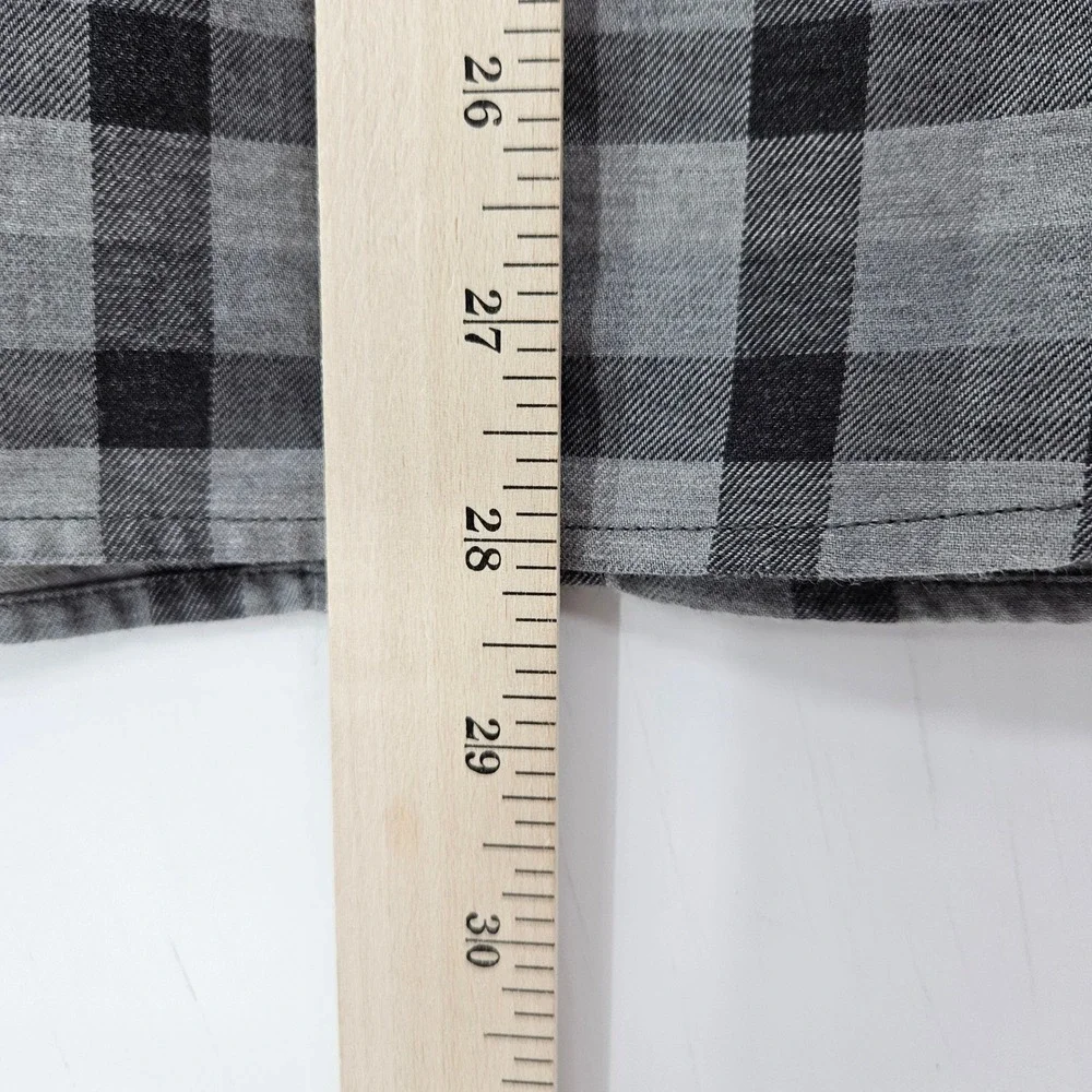 Banana Republic Shirt Mens Medium Button Up‎ Luxe Flannel Plaid Long Sleeve